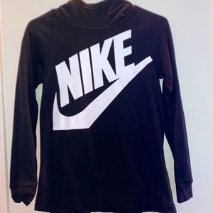 NIKE Medium Black Cowl Neck Hoodie